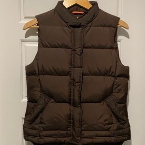 Great condition. Brown jcrew puffer vest.